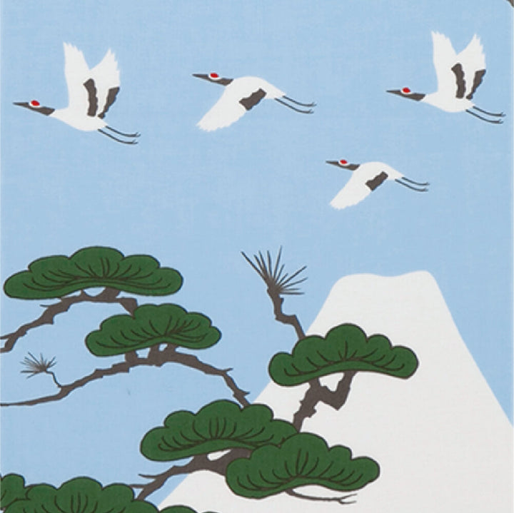 和紋 手ぬぐい 松と鶴