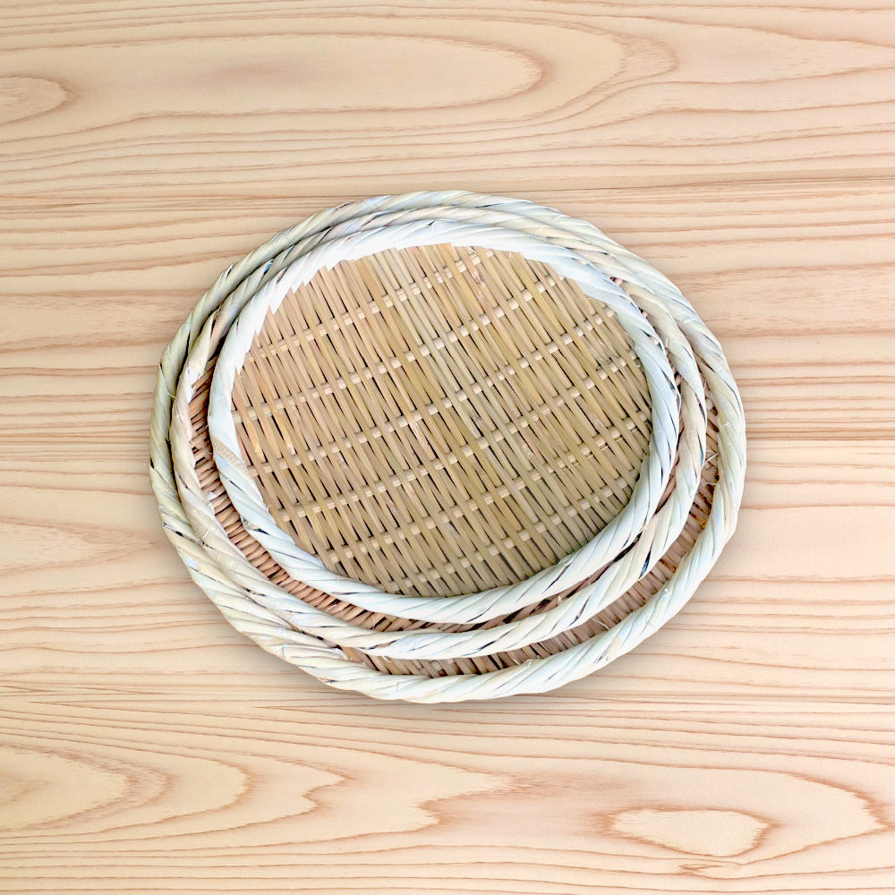 竹製円ざる 選べる3サイズ】【ざるそば、天ぷら、おにぎりにも】松野屋