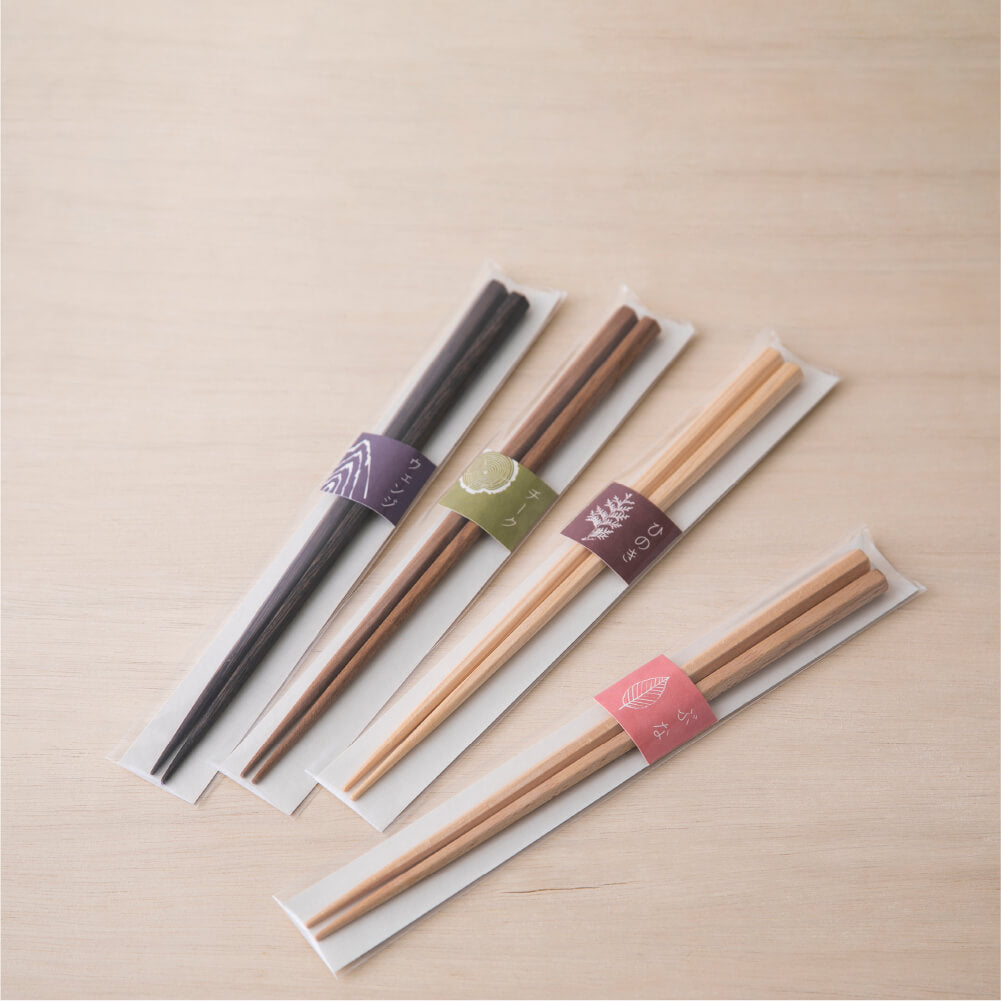 シンプルな六角形が使いやすい】マツ勘 ナチュラルウッド 六角箸 22.5