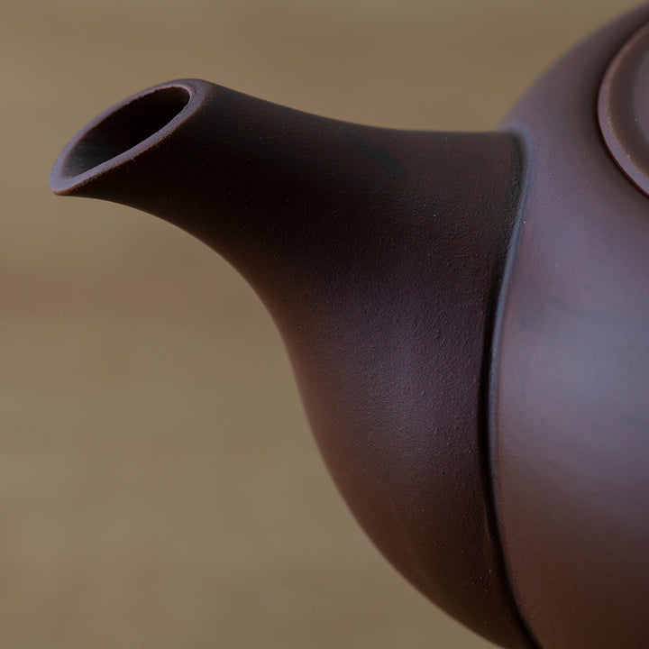 Azmaya Flat teapot, Yokote / Vermilion clay, normal thin 