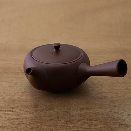 Azmaya Flat teapot, Yokote / Vermilion clay, normal thin 