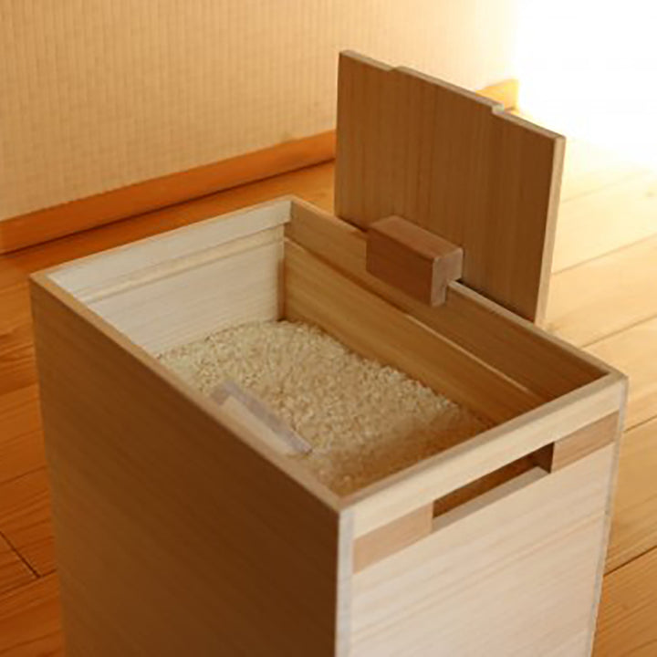 増田桐箱店 桐の米びつｷｬｽﾀｰ付 10kg