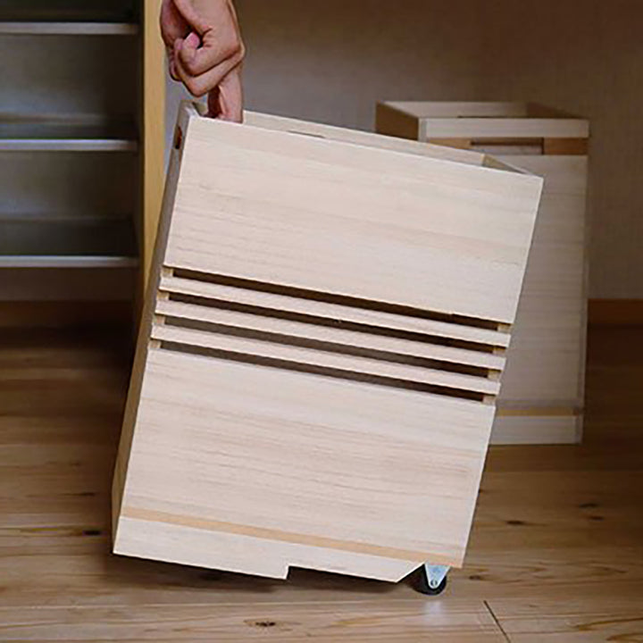 増田桐箱店 野菜箱 ｷｬｽﾀｰ付