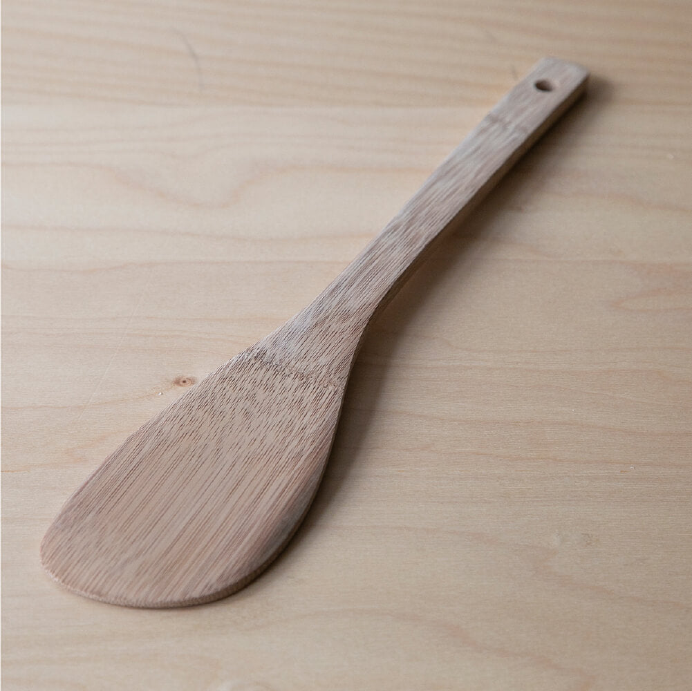 Soot bamboo cooking spatula (unpainted) 30 cm