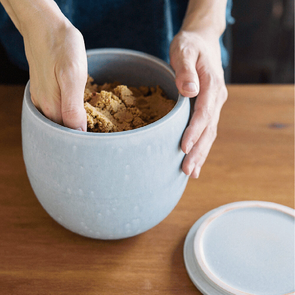 Meizan kiln Rice bran pot Rieko Teramoto 2 types