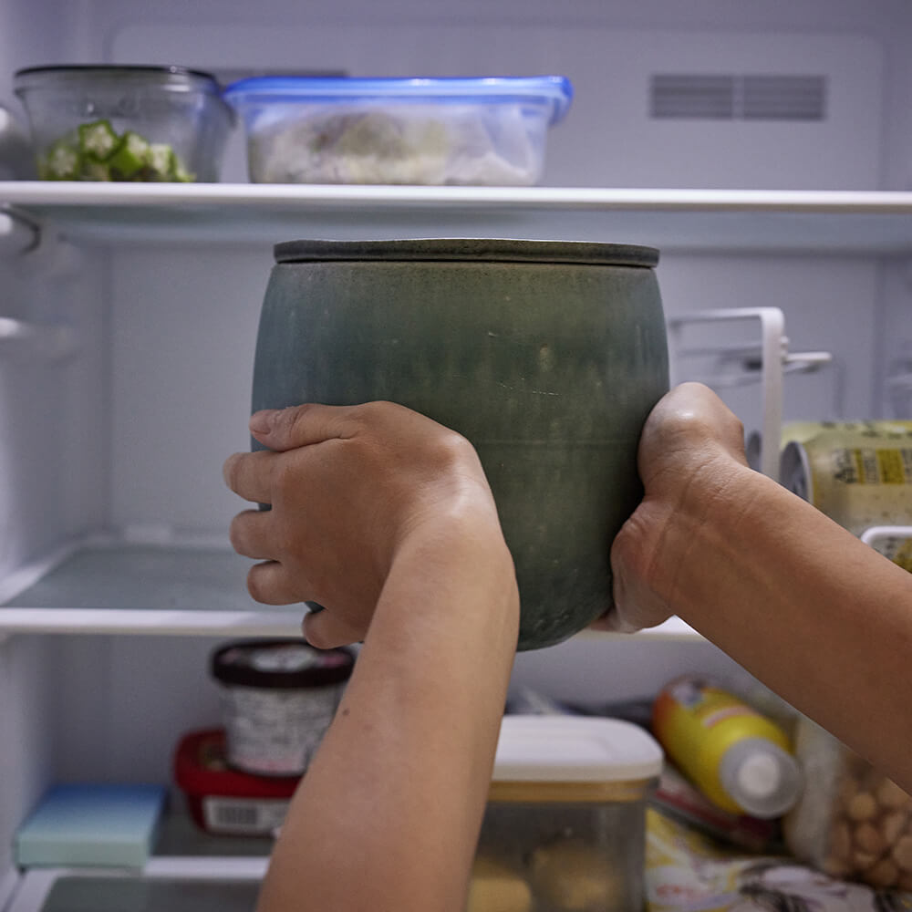 明山窯 ぬか壺 寺本りえ子 ２種
