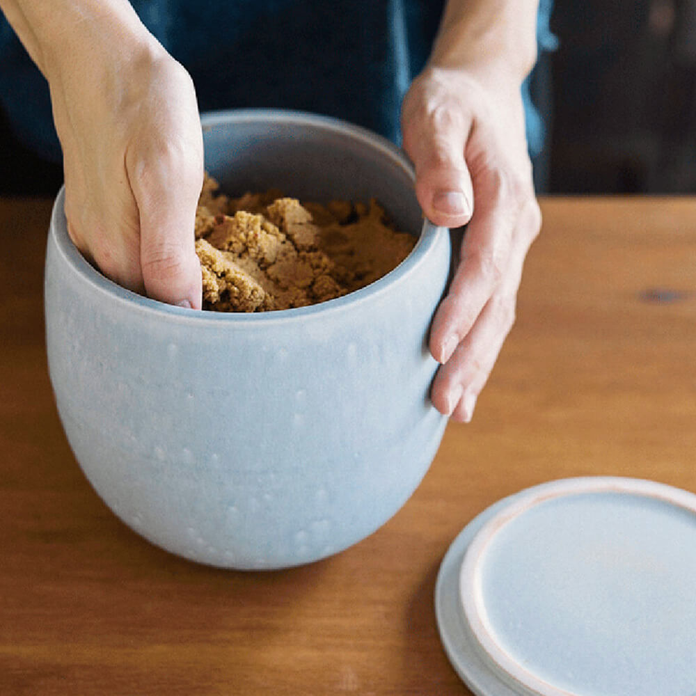 明山窯 ぬか壺 寺本りえ子 ２種