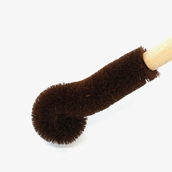 Natural palm scrubbing brush for bottle short