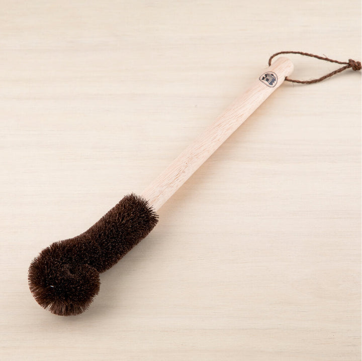 Natural palm scrubbing brush for bottle long