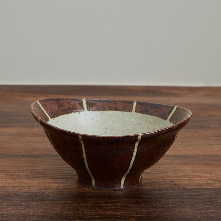 Shiramizu Koubou Iron red oval bowl, small