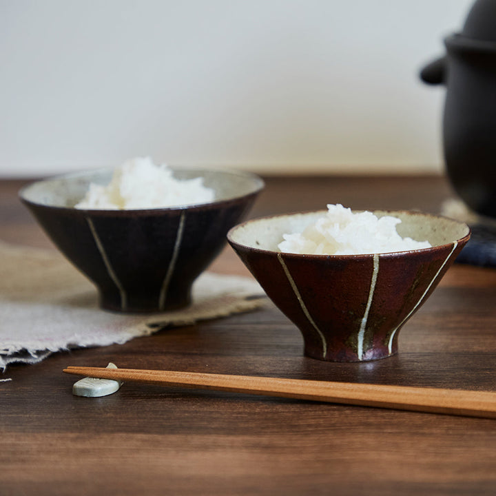 Hakusui Koubou Iron Black Rice Bowl, Large