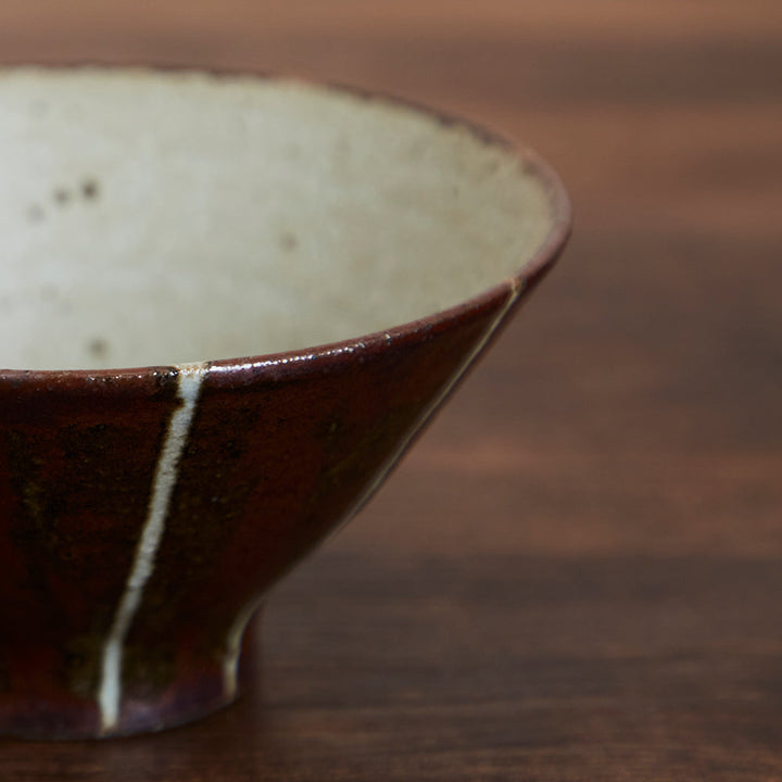 Hakusui Koubou Iron Red Rice Bowl (Large)