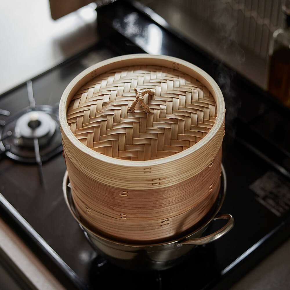 かごや ステンレス鍋セット 15cm 杉中華せいろ ２段