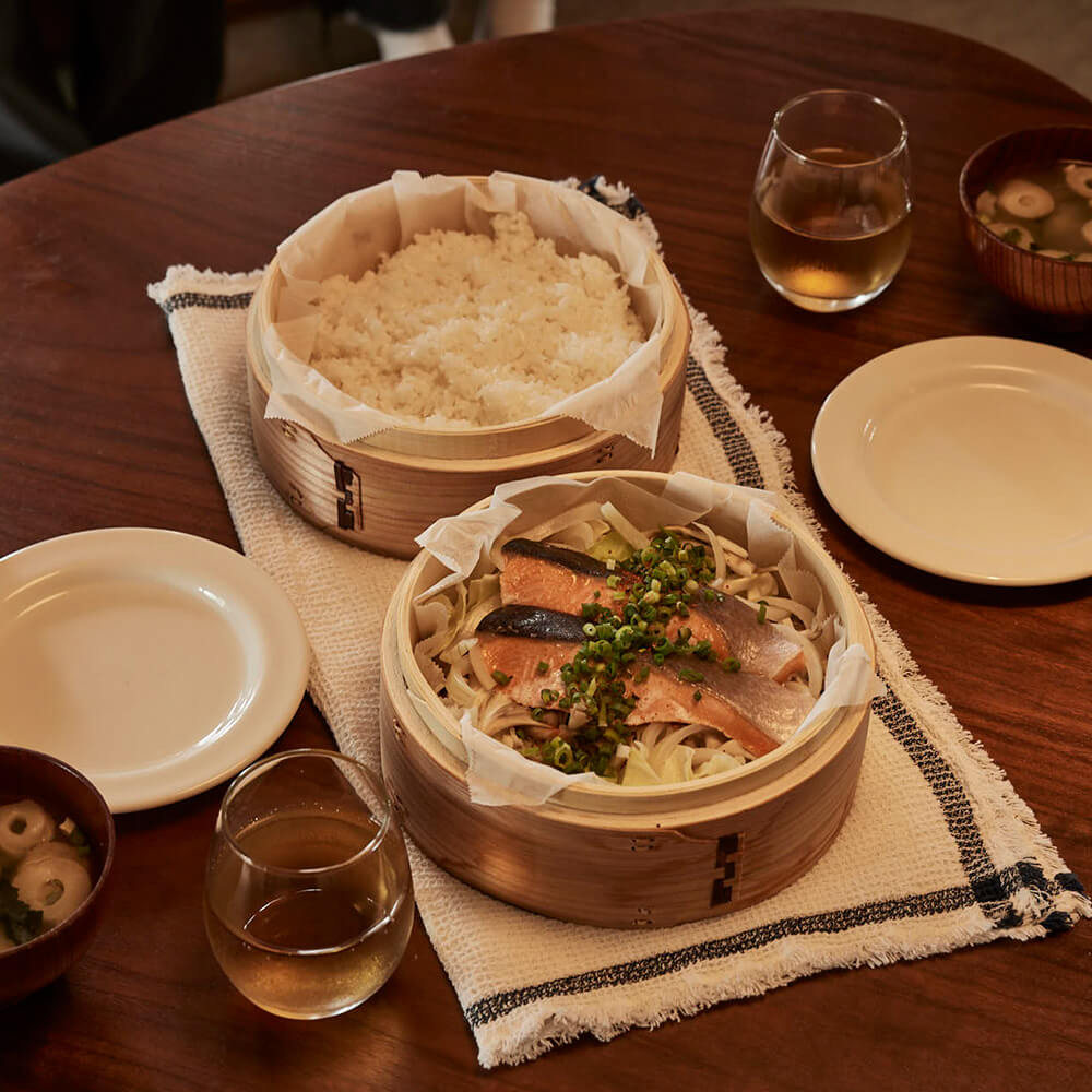 かごや ステンレス鍋セット 15cm 杉中華せいろ ２段