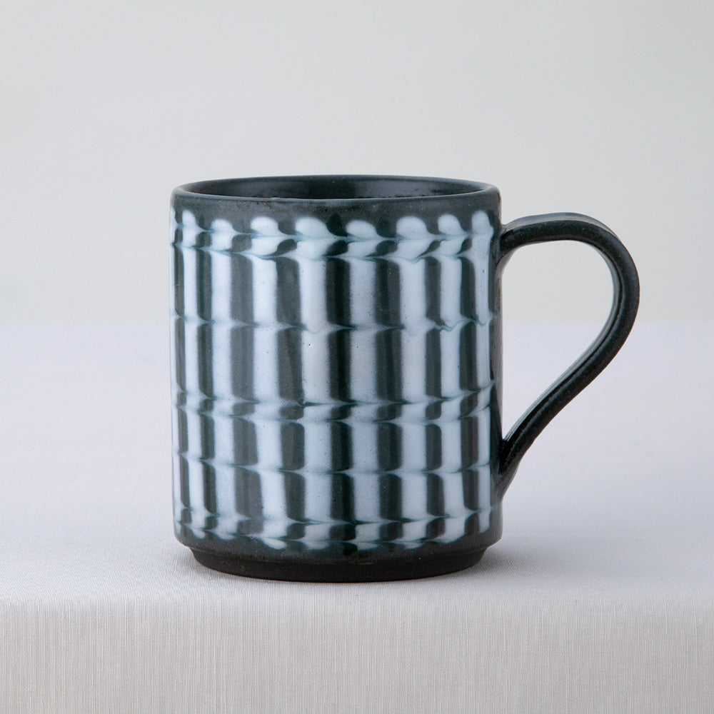 正陶苑マグカップ スリップストライプ